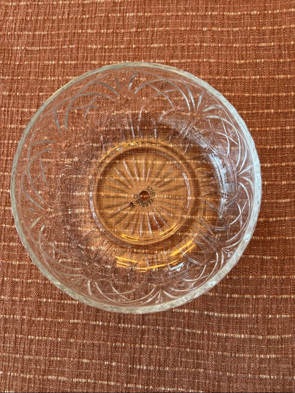Elegant Clear Cut Crystal Glass Globe by Murray Feiss
